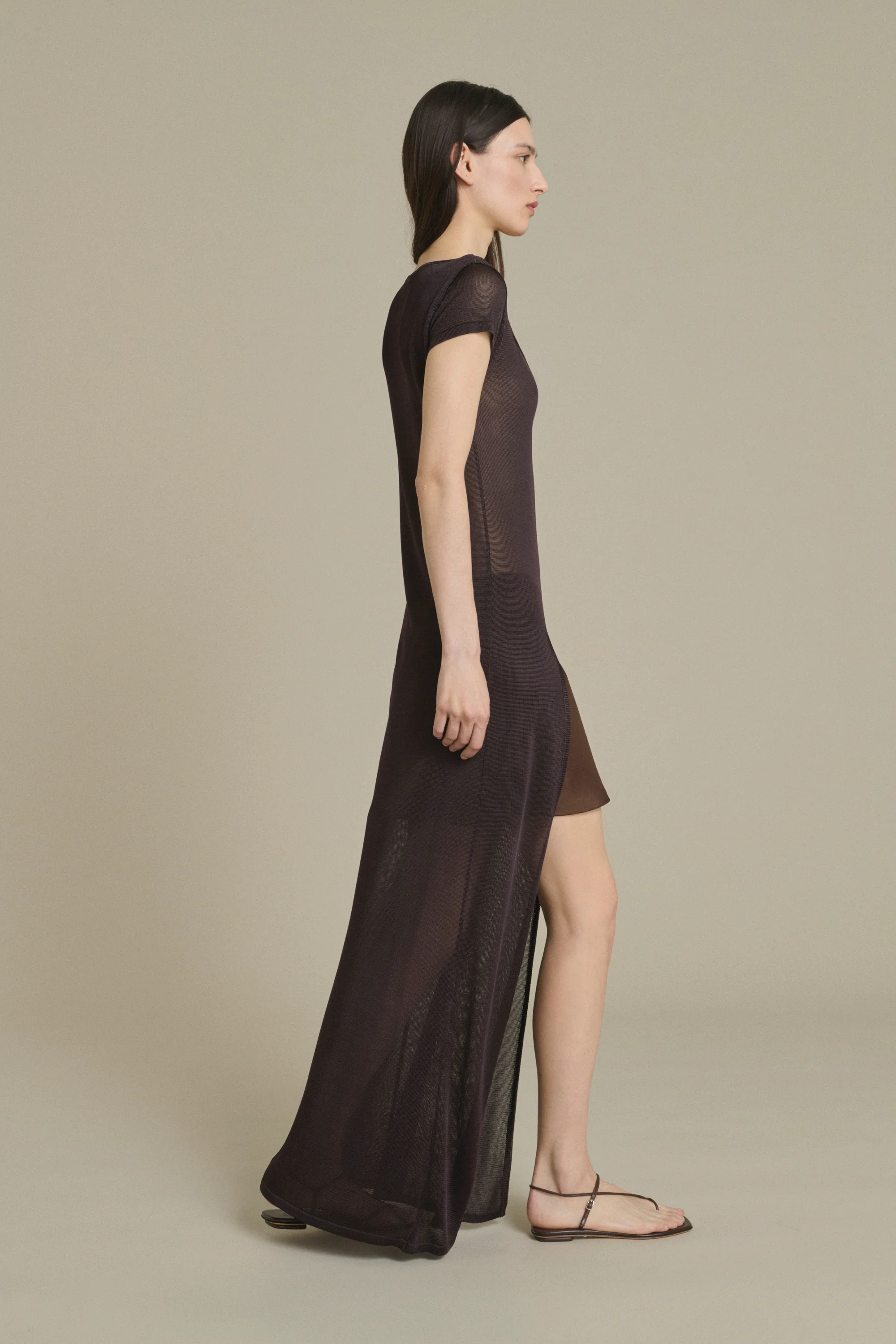 BROWN ORNELLA DRESS - Image 3