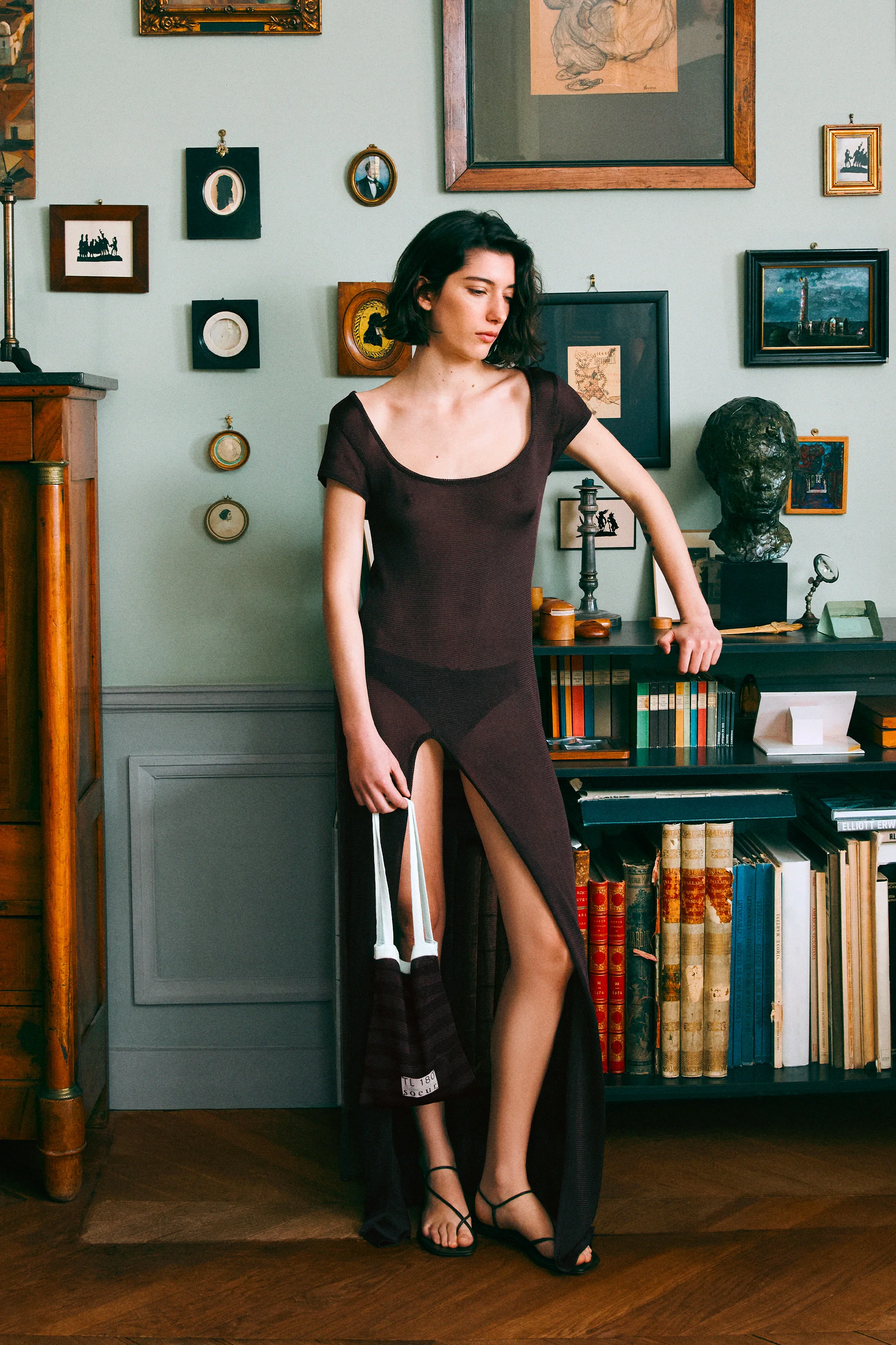BROWN ORNELLA DRESS - Image 5